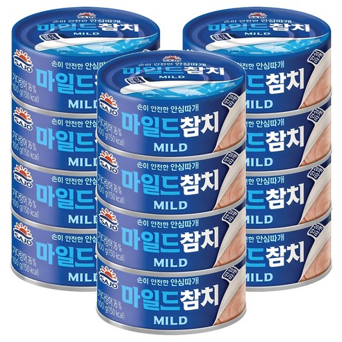 사조참치 마일드 참치 안심따개, 100g, 12개
