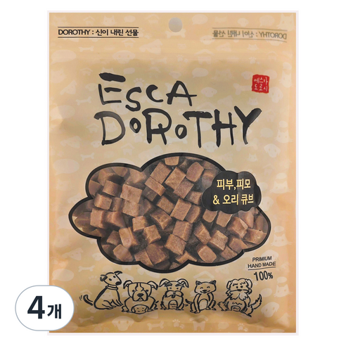 에스카도로시 강아지 피부 피모 큐브, 500g, 4개, 오리맛
