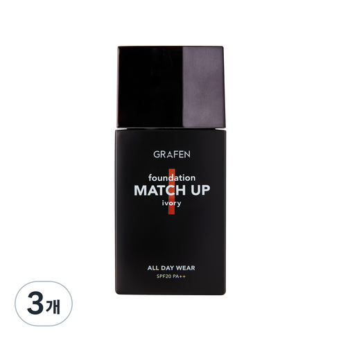 그라펜 매치업 파운데이션 40ml, 21 Ivory, 3개