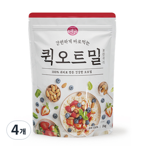 이더스 간편하게 바로먹는 퀵오트밀, 2kg, 4개