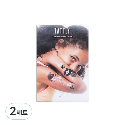 태틀리 타투 스티커 8종 세트, 쥬 크루, 2세트