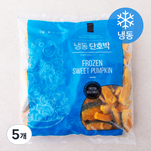 냉동식품 단호박 슬라이스 (냉동), 1kg, 5개