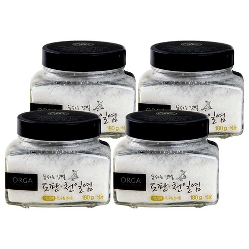 올가홀푸드 숨쉬는 갯벌 토판천일염, 180g, 4개
