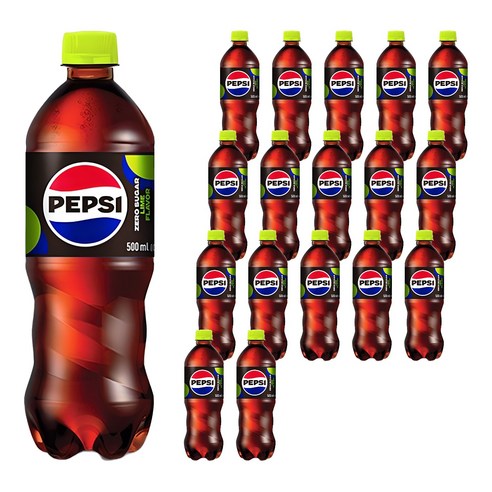 펩시 제로 슈거 라임향, 500ml, 18개