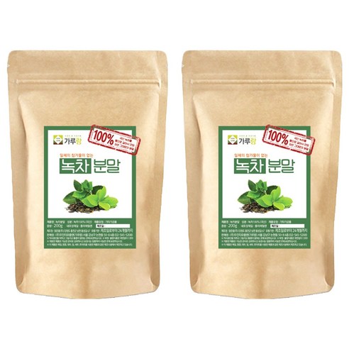 가루랑 녹차 분말, 200g, 1개입, 2개
