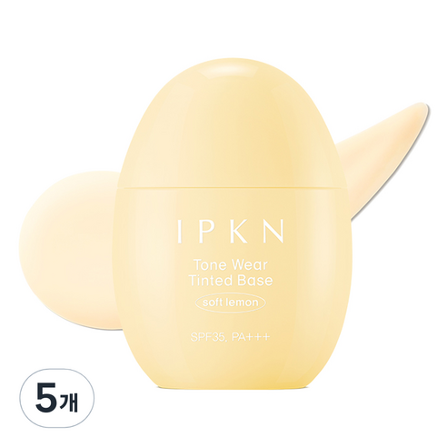 입큰 톤 웨어 틴티드 베이스 40ml, 5개, 소프트 레몬