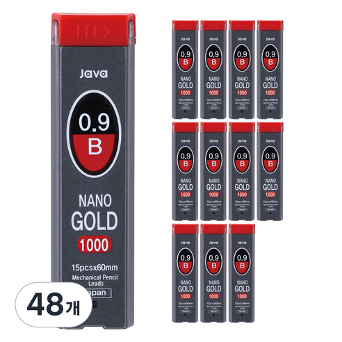 자바펜 나노 골드 샤프심 B, 0.9mm, 48개