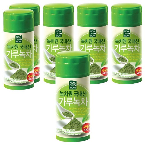 녹차원 국내산가루녹차, 50g, 6개