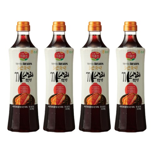 아름찬 국산 까나리액젓, 1kg, 4개