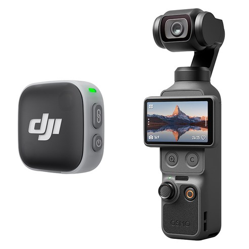 DJI Osmo Pocket 4 오디오 에센셜 콤보 액션캠 + Mic Mini 2 송신기 세트