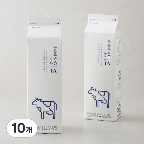 푸른초원 우유 1A, 900ml, 10개