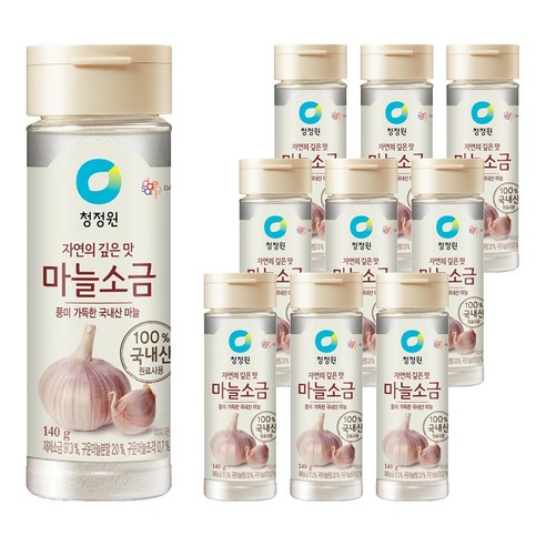 청정원 마늘소금, 140g, 10개