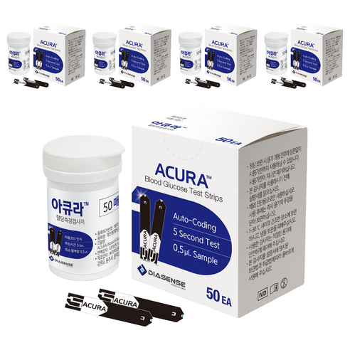 아큐라 혈당측정검사지, 5개, 50개입