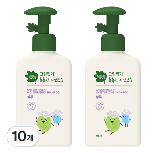 그린핑거 촉촉한 자연보습 베이비 샴푸, 320ml, 10개