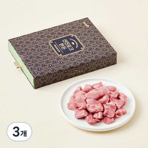 선진포크 바른농장 한돈 동물복지 인증 앞다리살 찌개용 (냉장), 400g, 3개