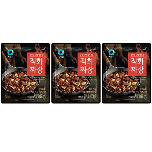 청정원 직화짜장, 80g, 3개