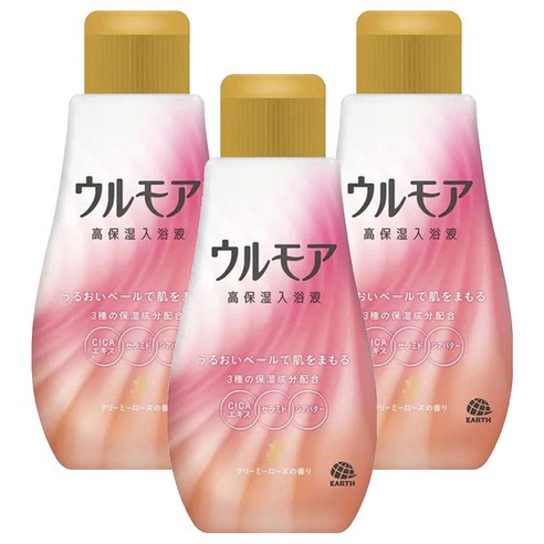 울모어 용기형 액상입욕제 크리미 로즈, 600ml, 3개