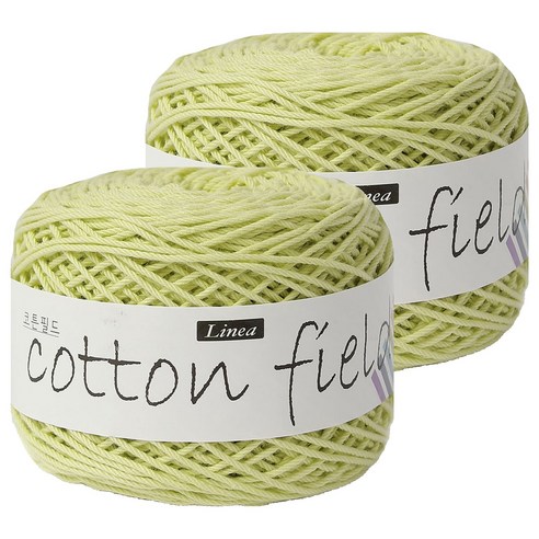 니뜨 코튼 필드 뜨개실 80g, 317 베이비그린, 2개