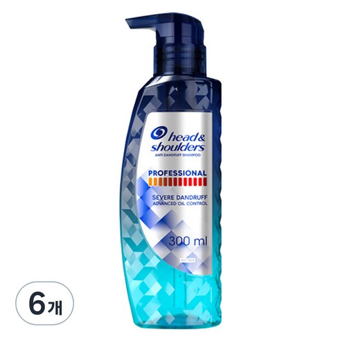 헤드앤숄더 안티 댄드러프 어드밴스트 오일 컨트롤 두피 샴푸, 300ml, 6개