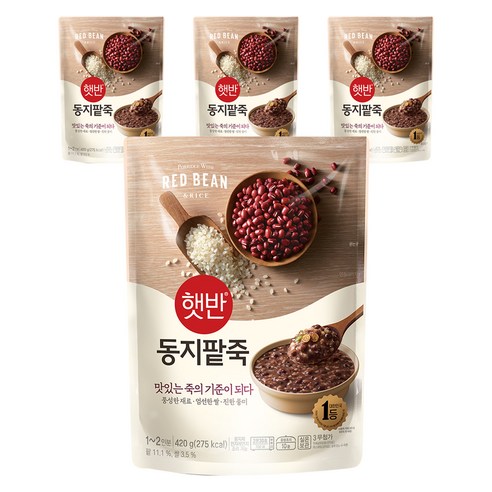 햇반 동지팥죽, 420g, 4개