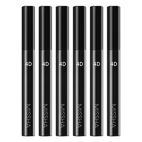 미샤 4D 마스카라 7g, 블랙, 6개