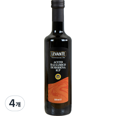 르반테 IGP 모데나 발사믹 식초, 4개, 500ml
