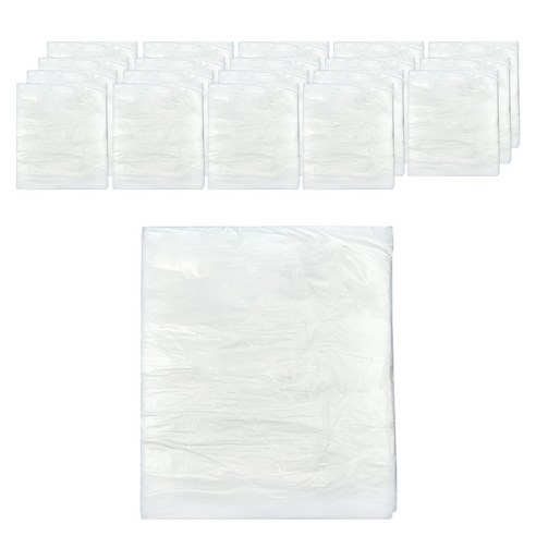 월드크린 분리수거 배접 비닐봉투 백색 50매, 60L, 20개