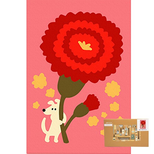아트조이 DIY 명화그리기 10 x 15 cm, 카네이션을 받아주세요, 1개