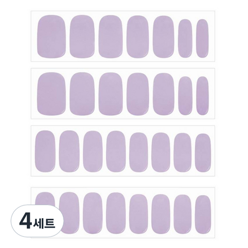데싱디바 글로우 네일스티커 20p 세트, 라일락, 4세트