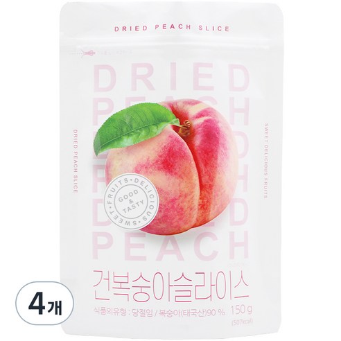 넛츠데이 건복숭아 슬라이스, 150g, 4개