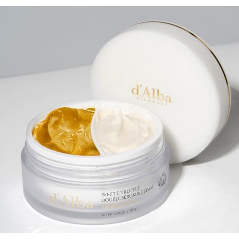 감각적인 피부 재생을 위한 달바 화이트 트러플 더블 세럼 앤 크림