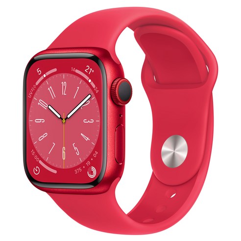 Apple 애플워치 8 GPS+Cellular, 45mm, 알루미늄, (PRODUCT)RED / 레드 스포츠 밴드