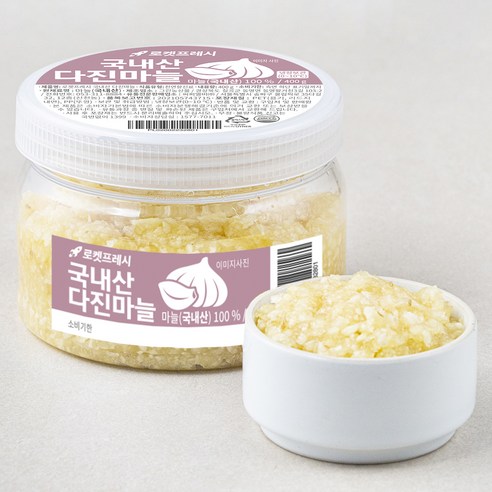 국내산 다진마늘 용기 400g, 400g, 1통