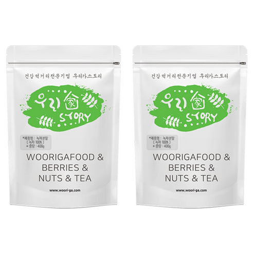 우리가스토리 녹차가루, 400g, 1개입, 2개