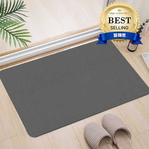   Daily sharing Washable diatomaceous earth foot mat, charcoal
