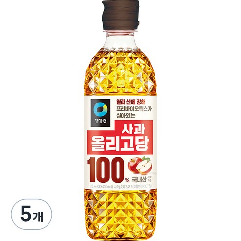 대상 청정원 사과 올리고당, 1.2kg, 5개