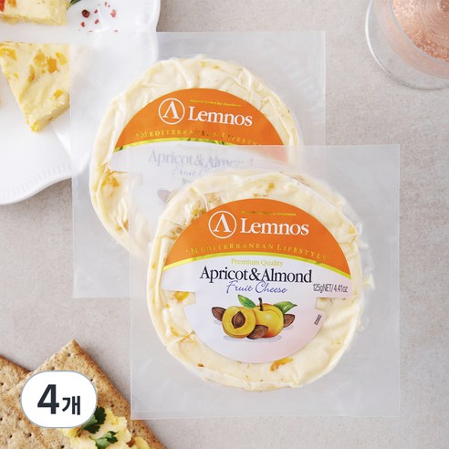 램노스 과일 살구아몬드 치즈, 125g, 1개입, 4개