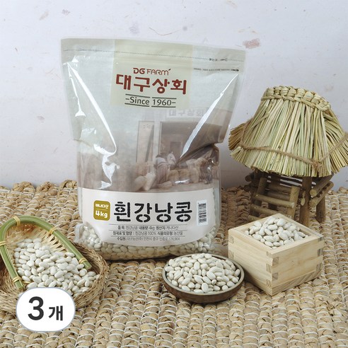 대구상회 흰강낭콩, 4kg, 3개