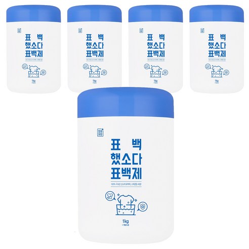 깔끔대장 표백했소다 표백제 + 계량스푼, 1kg, 5개