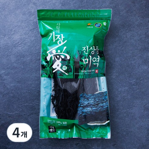 지리적 표시 인증 기장애 진상품 미역, 100g, 4개