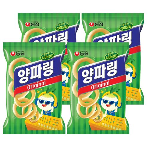 농심 양파링, 130g, 4개