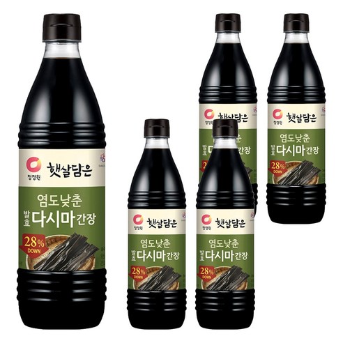 햇살담은 염도낮춘 발효 다시마 간장, 5개, 840ml