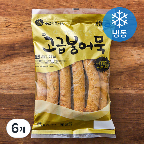 부산미도 고급봉어묵 (냉동), 500g, 6개