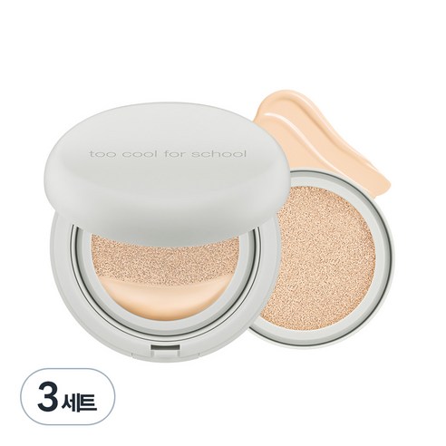 투쿨포스쿨 아트클래스 스튜디오 드 땅뜨 픽싱 커버 쿠션 본품 12g + 리필 12g 세트, 포슬린(13~21호), 3세트