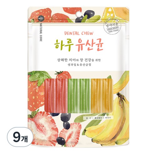네츄럴코어 강아지 하루유산균 12p, 과일 혼합, 72g, 9개
