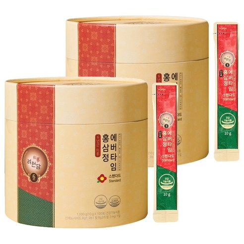 려원담 6년근 홍삼정 에버타임 스탠다드 스틱, 1kg, 2개