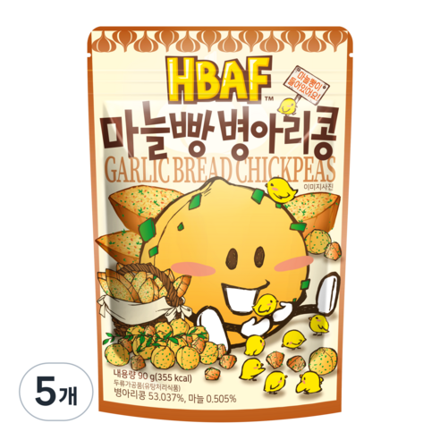 바프 마늘빵 병아리콩, 90g, 5개