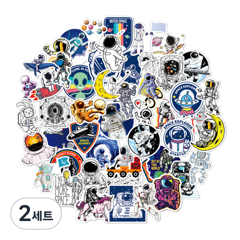 리빙홈디테일 캐리어 노트북 여행 방수 스티커 세트, 타입N, 2세트