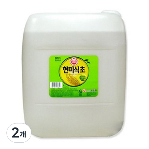 오뚜기 현미식초 PE, 18L, 2개