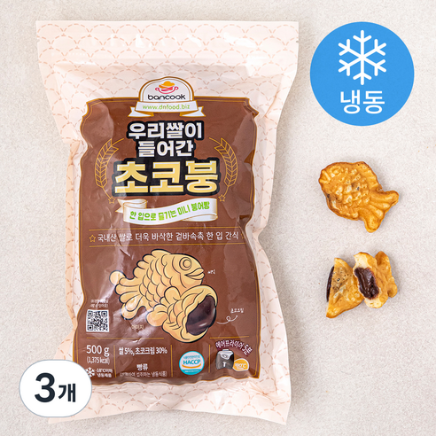우리쌀이 들어간 초코붕 (냉동), 500g, 3개
